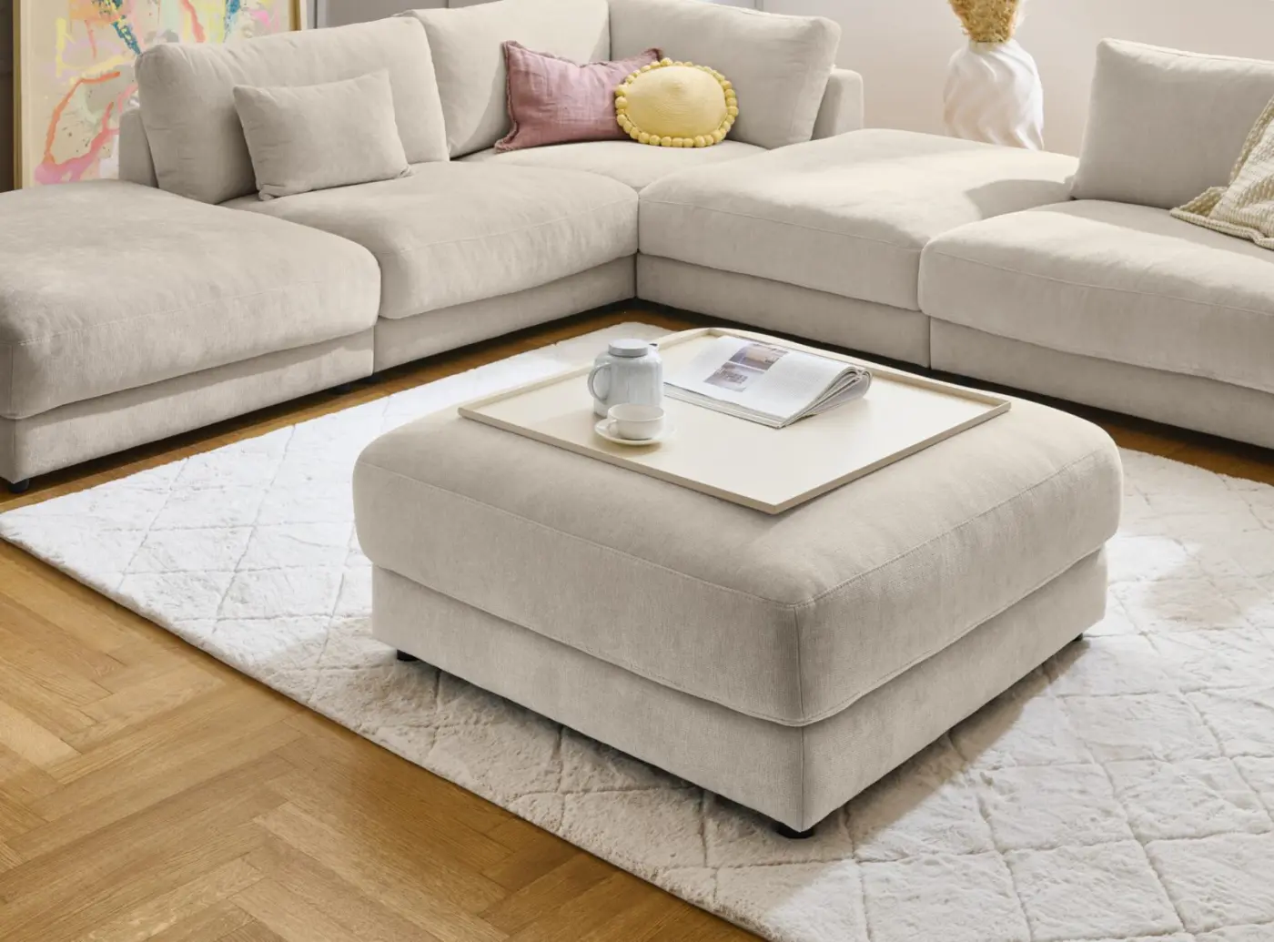 Candy Sitzhocker SK-280 2.0 natur ca. 100 x 100 cm
