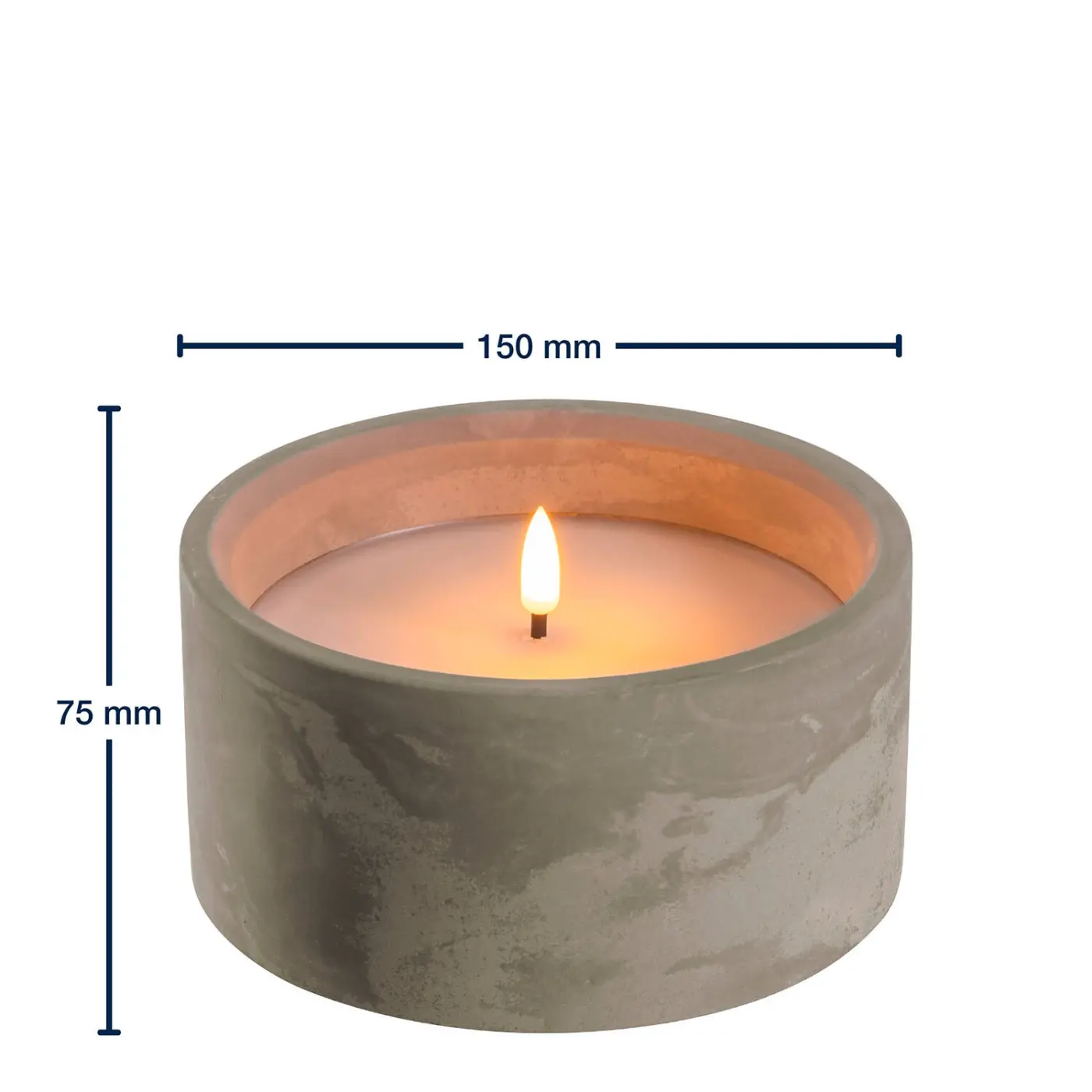 Leonardo LED-Lampe SILENZIO grau 10 cm