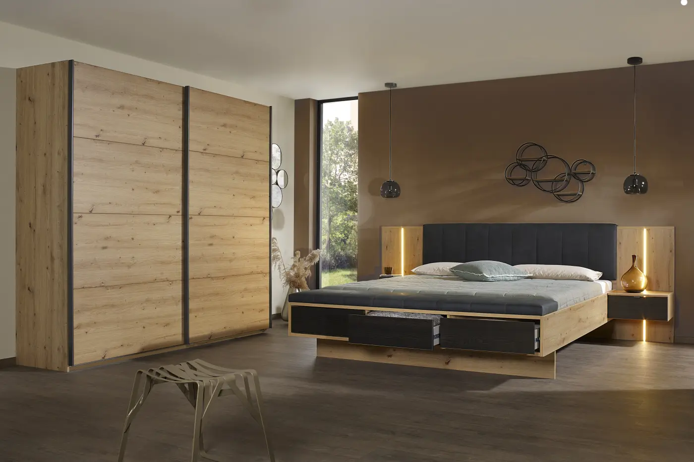 Rauch  Schwebetürenschrank Apollon Eiche Artisan NB   ca. 226 x 210 x 62cm