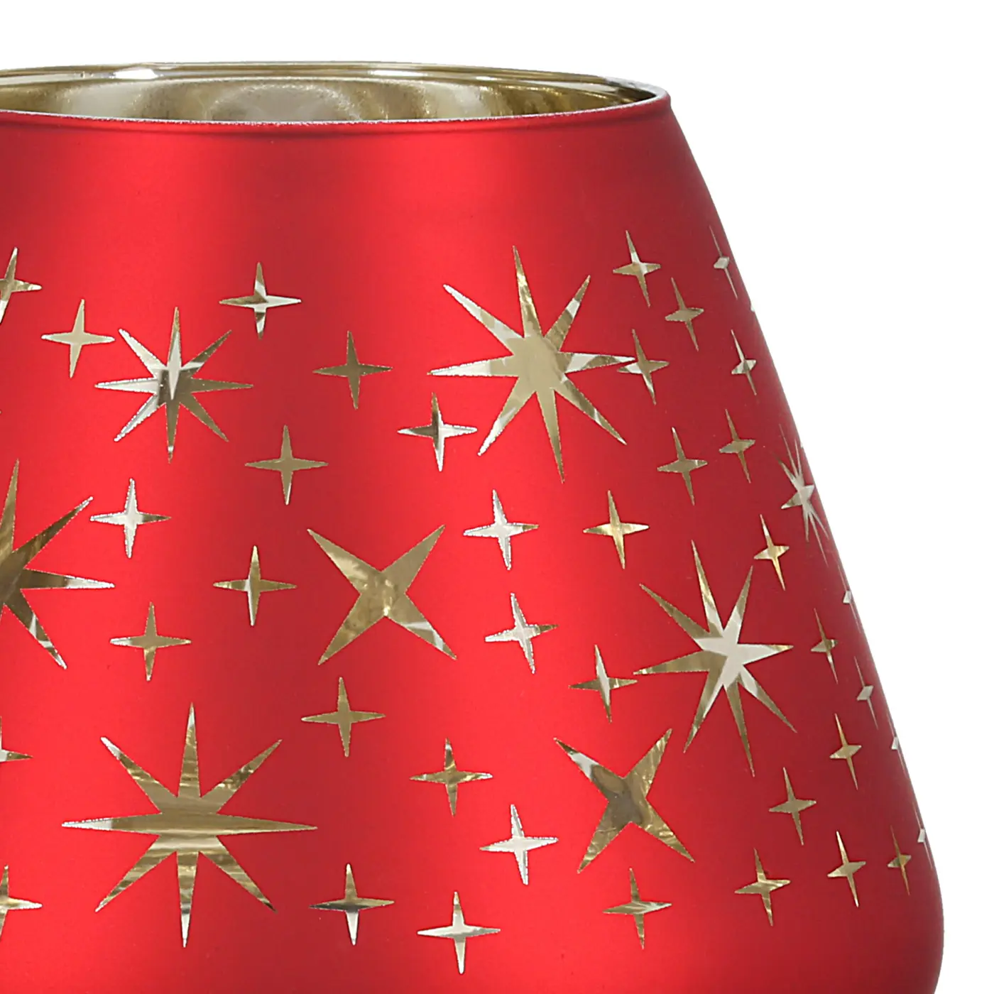 Gilde Windlicht (LED) Panteon rot H 16 x Ø 12 cm