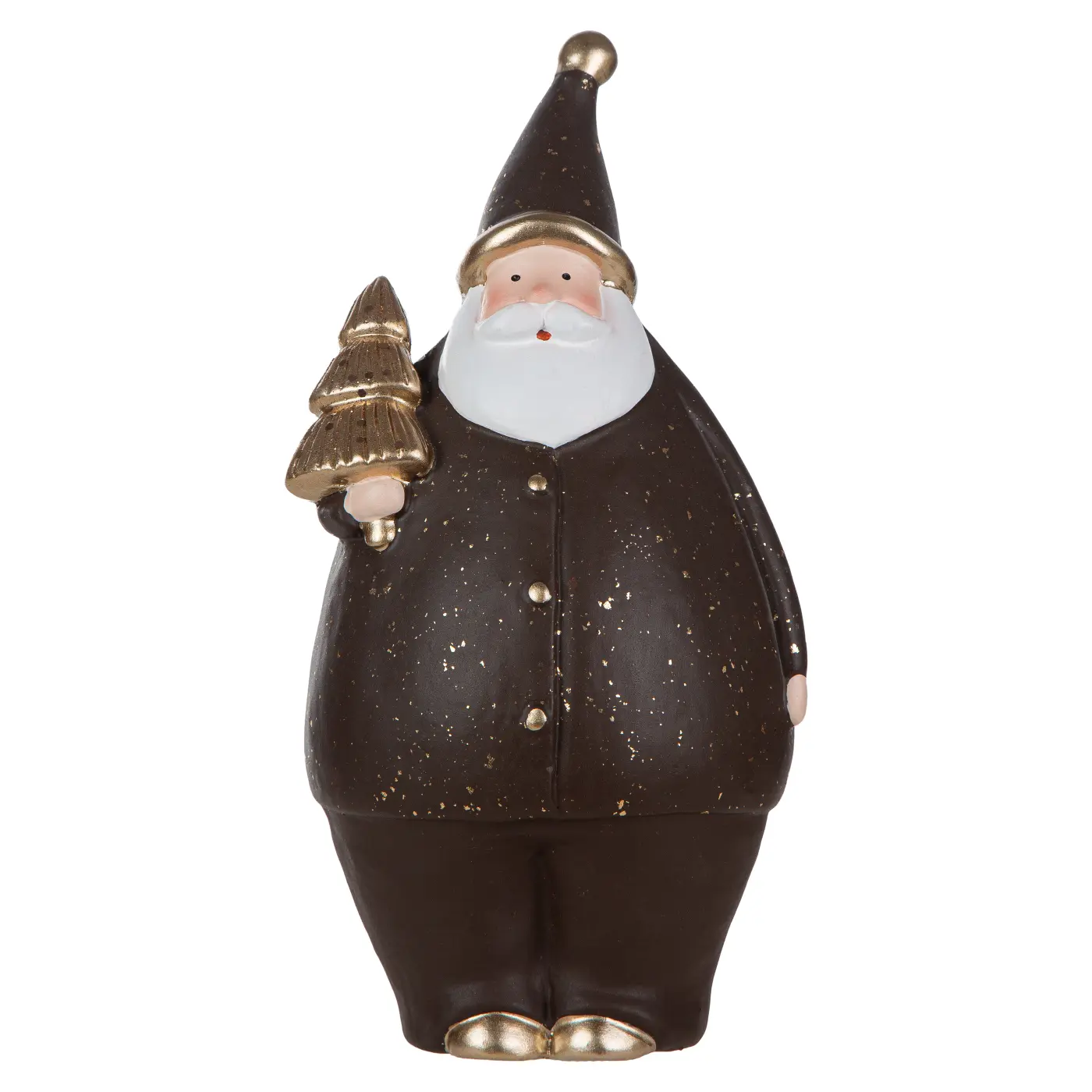 Gilde Handwerk Deko-Santa Ecosol braun/champagner 25 cm