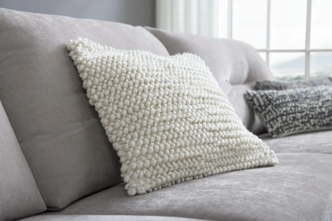 Interliving Kissenhülle Serie IL 9115  wollweiß 45 x 45 cm 