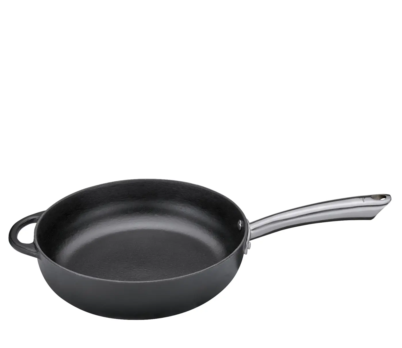 Küchenprofi  Bratpfanne Bratpfanne hoch, 28 cm schwarz emailliertes Gusseisen