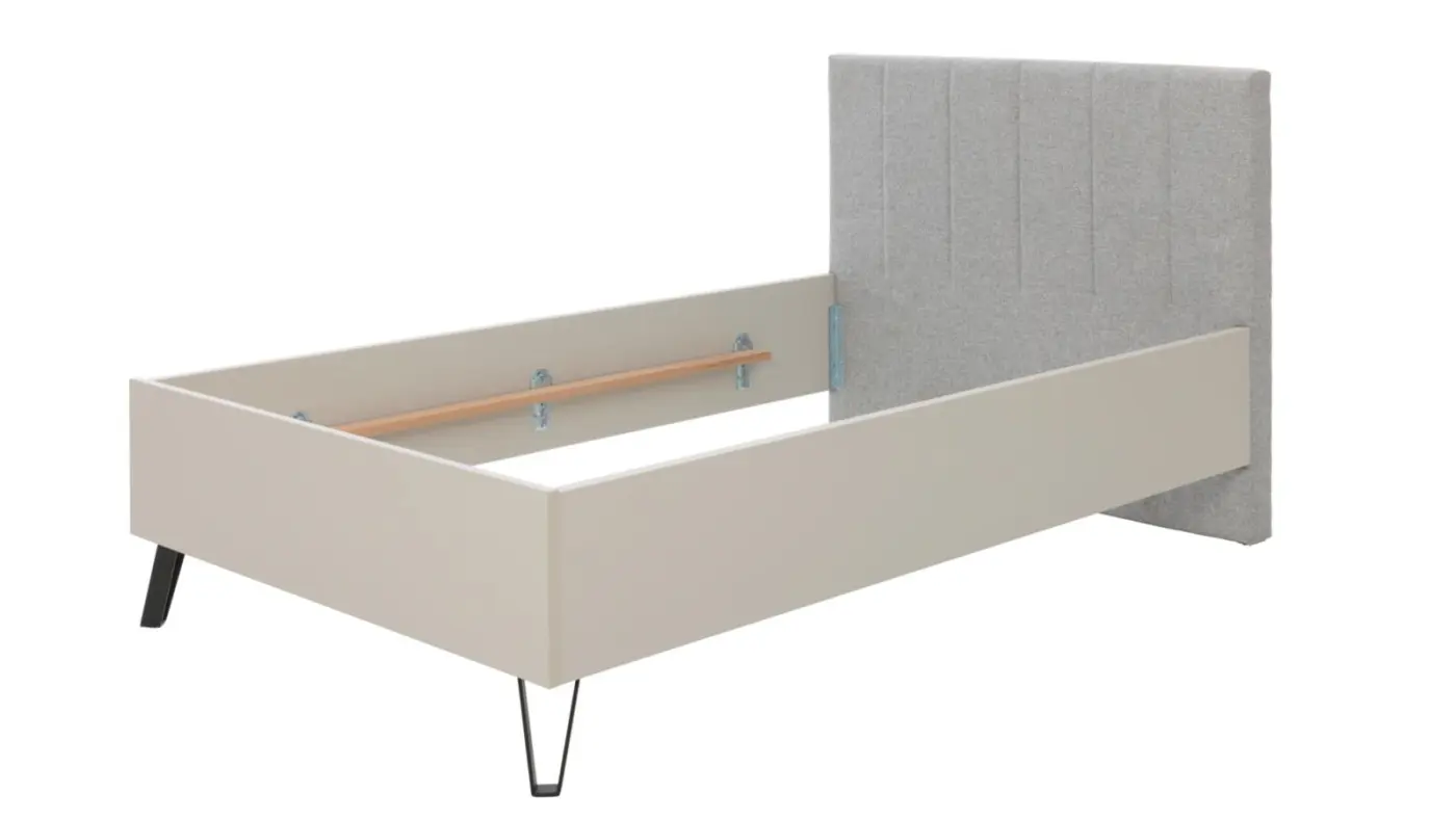 Interliving Futonbett Serie 1702 Sandgrau LF ca. 120 x 200 cm