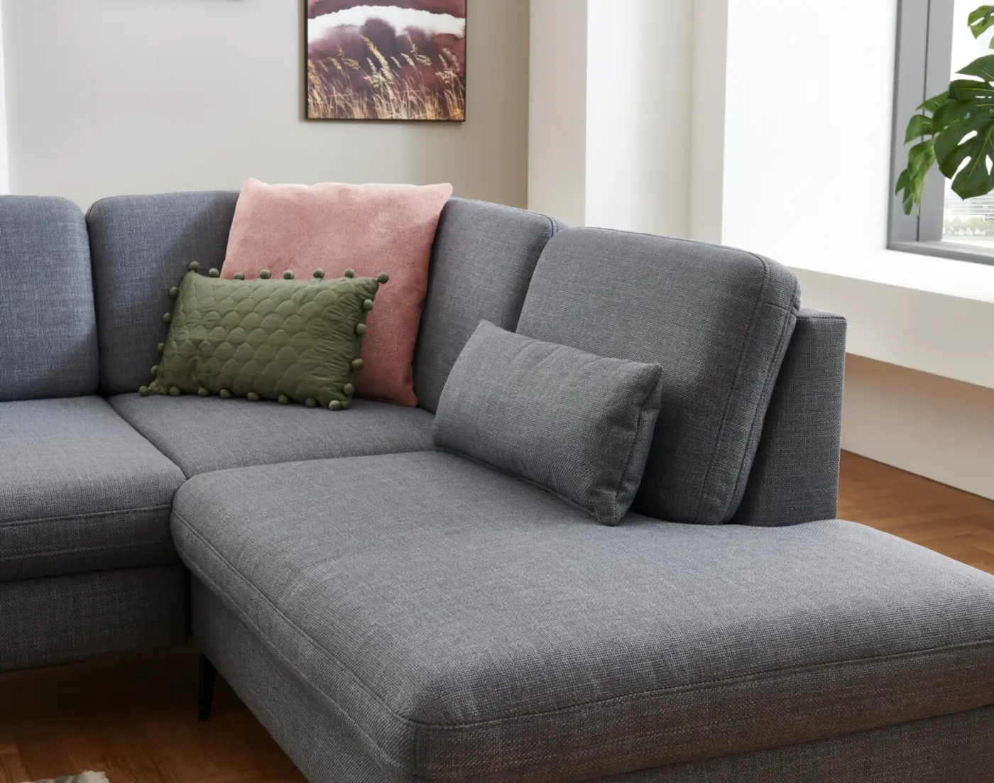 Sit & More Wohnlandschaft Morris grau ca. 171 x 337 x 215 cm
