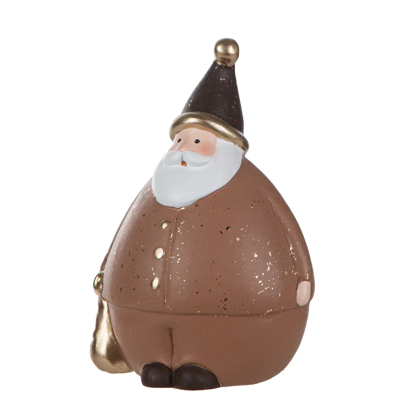 Gilde Handwerk Deko-Santa Ecosol champagner/hellbraun 16 cm