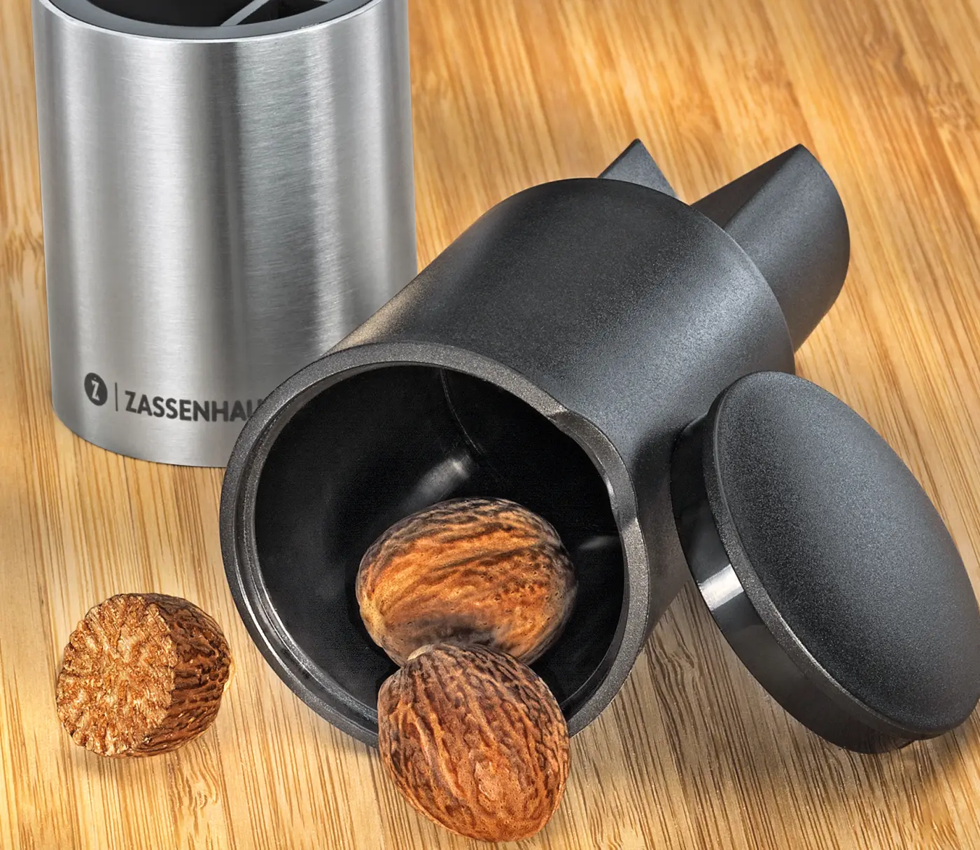 Zassenhausen  Muskat-/Gewürzmühle DUO 11 cm Edelstahl/Kunststoff Mühle Edelstahl
