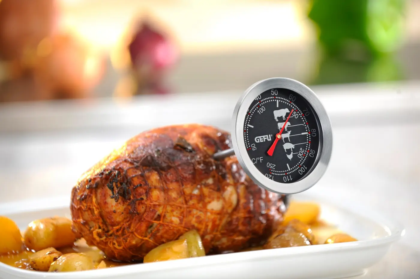 Gefu Bratenthermometer MESSIMO Schwarz, silber
