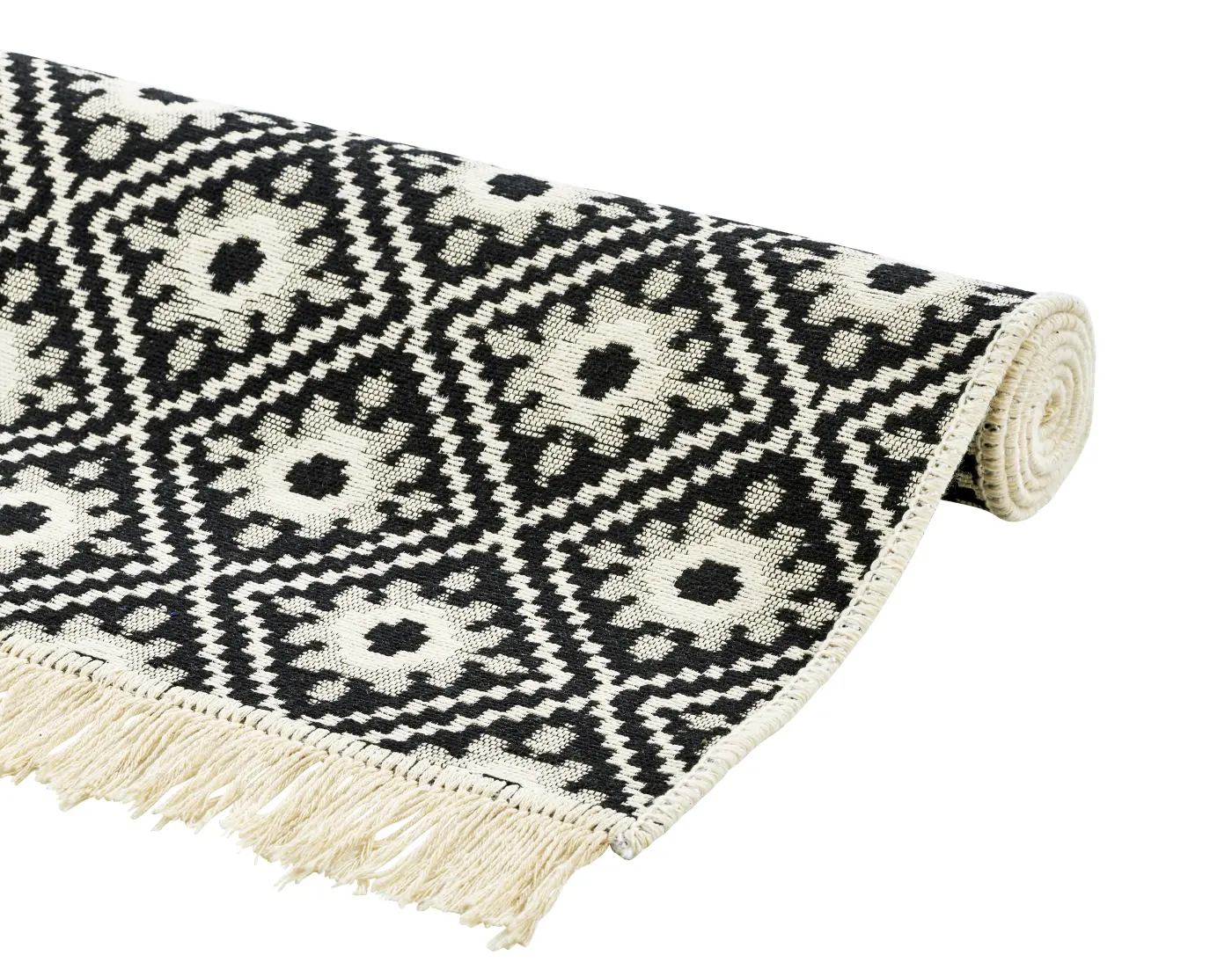DONE. Teppich rugs Korfu schwarz/beige 160 x250 cm