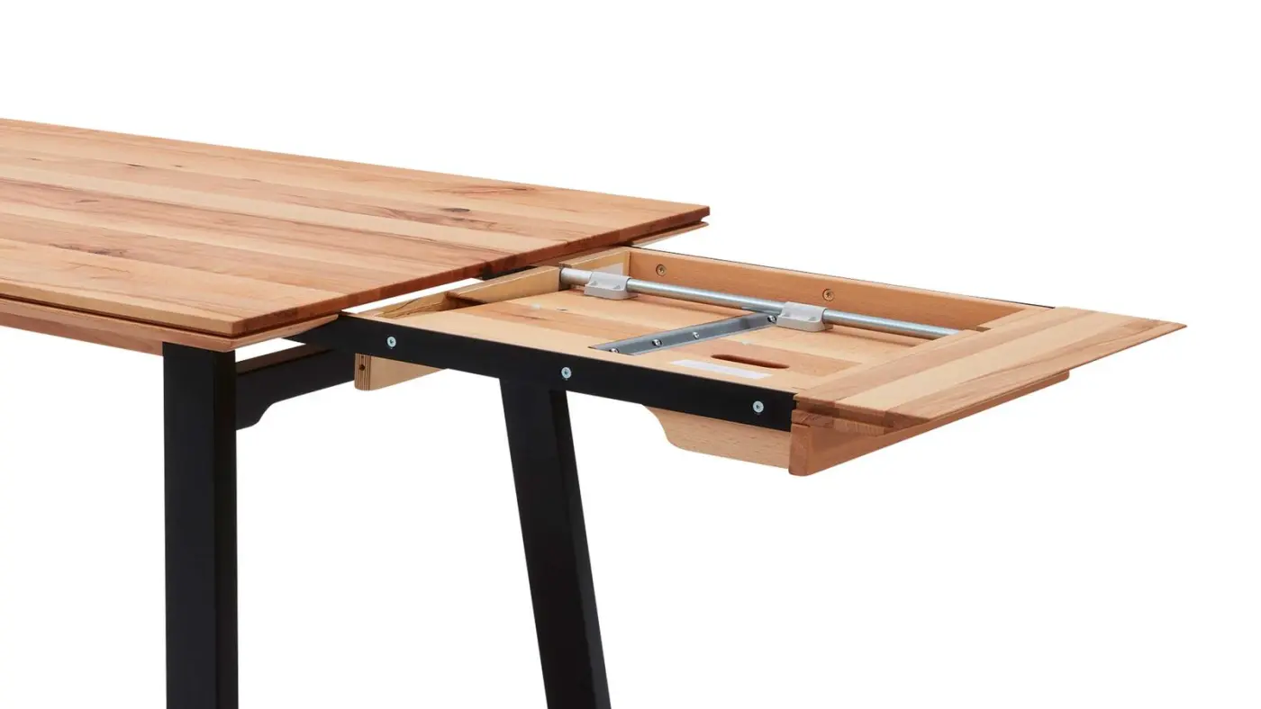 Interliving  Design-Tisch Serie 5102  Charakter Kernbuche ca.  100 x 200 cm(Versteckt)