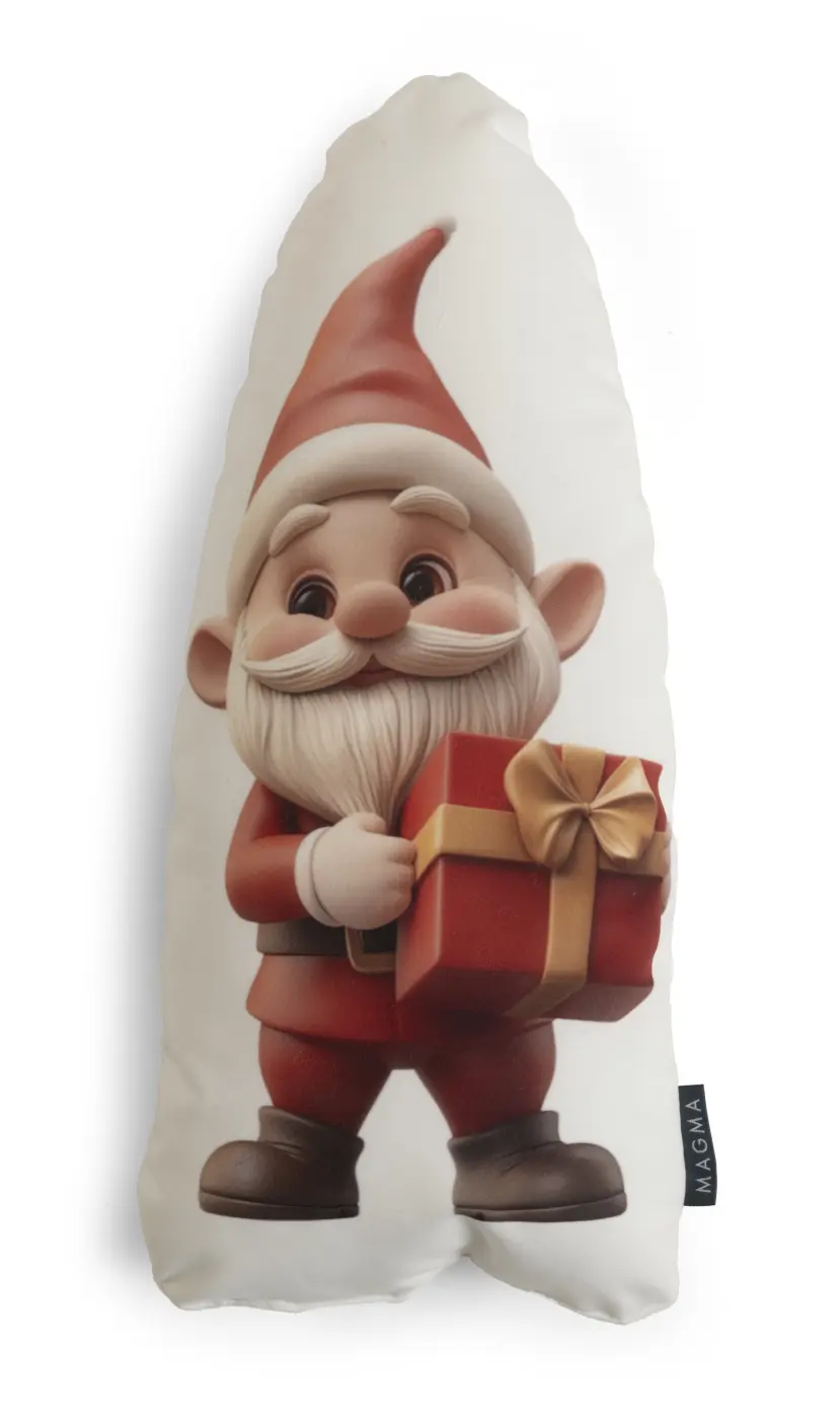 MAGMA Heimtex  Weihnachtskissen Winterzwerge mit Geschenk bunt 20 x 45 cm