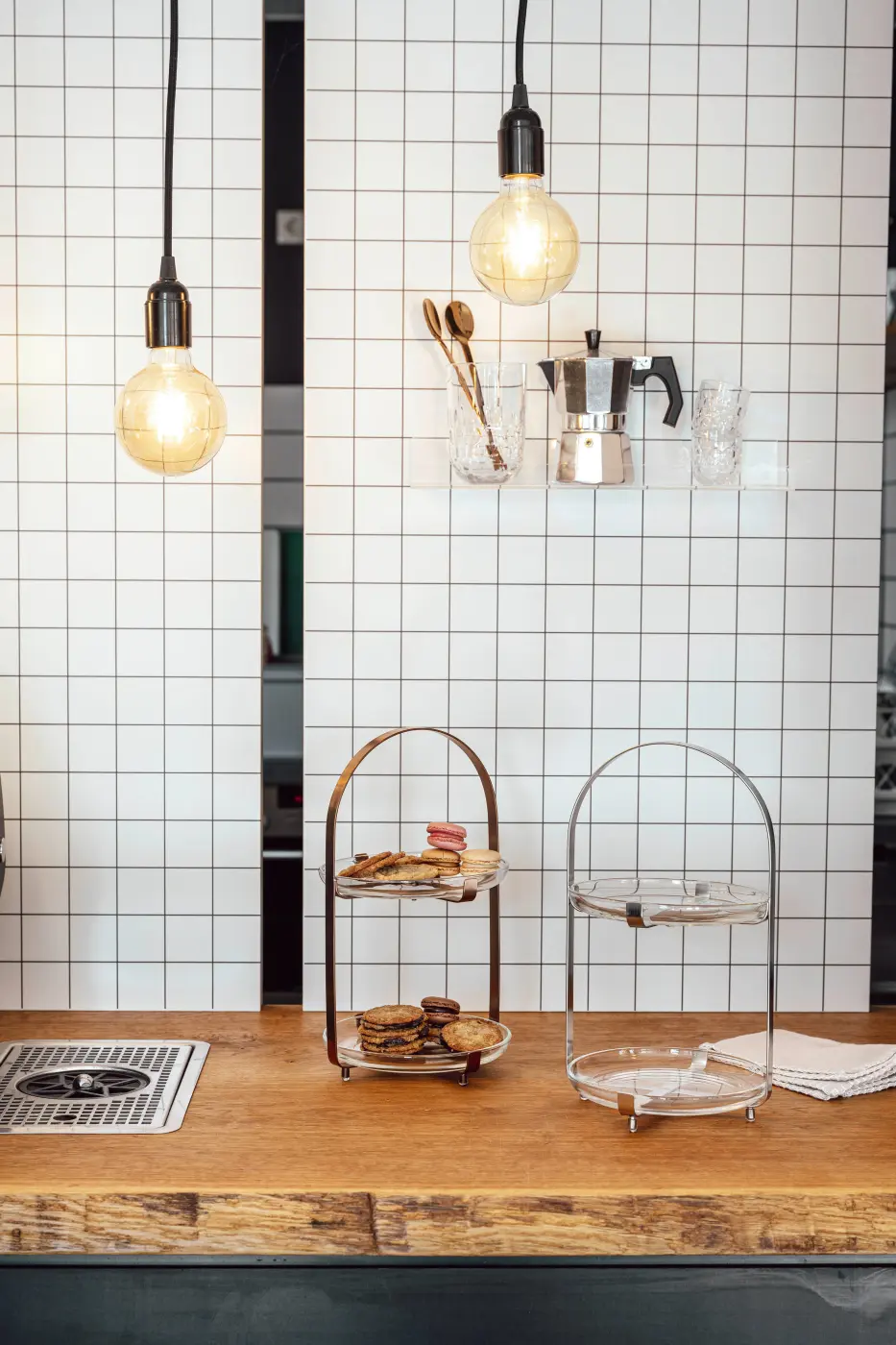 Leonardo Etagere CUCINA Materialmix silber 5,5 cm