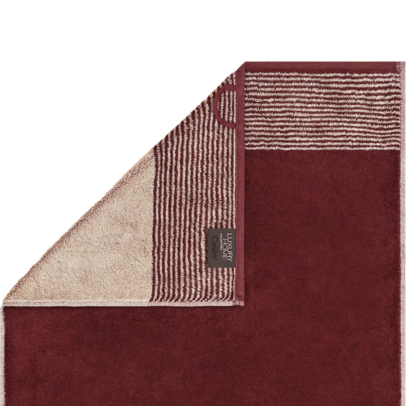 Cawö Duschtuch Two-Tone Doubleface bordeaux 80/150 cm