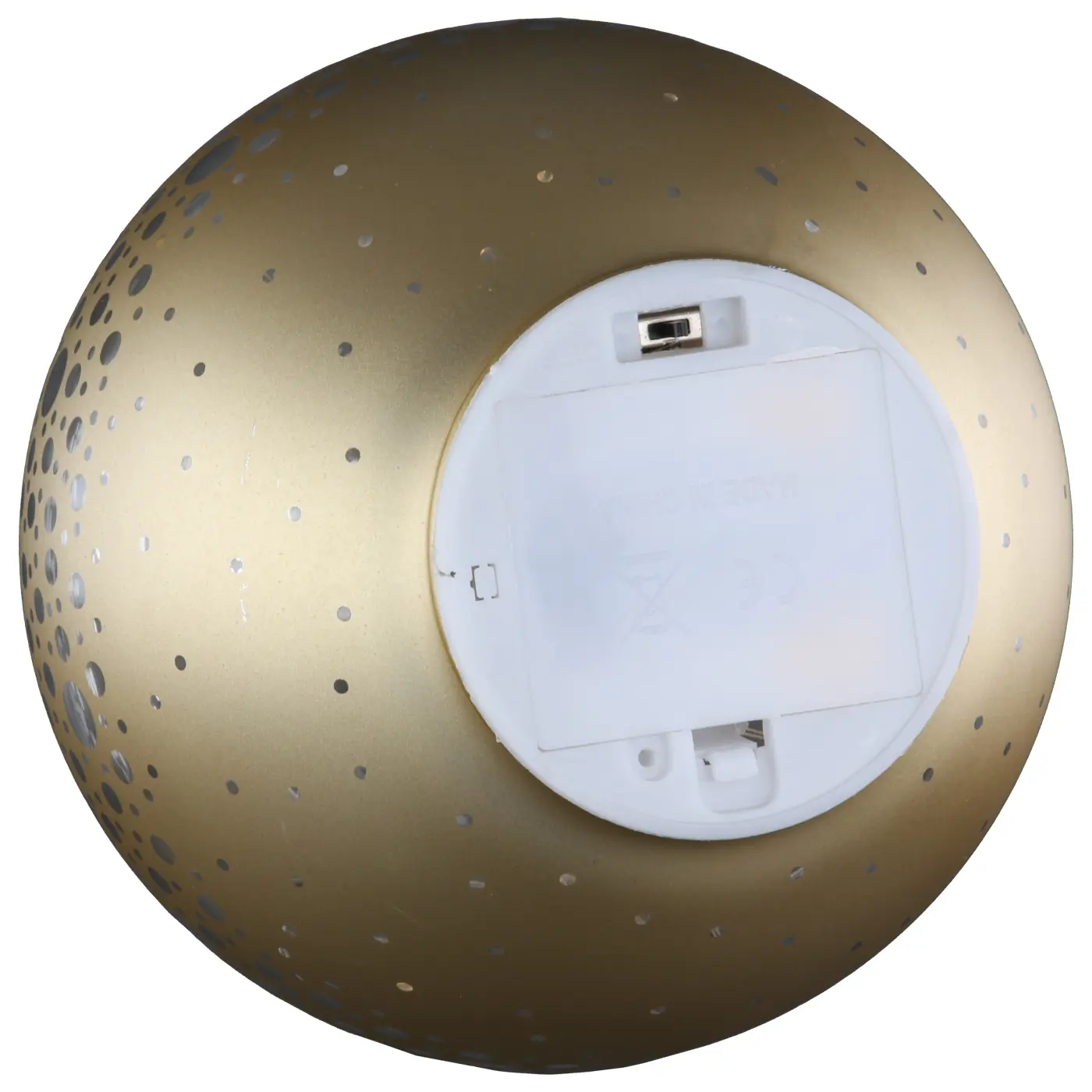 Gilde Handwerk LED-Dekokugel Fiora Glas goldfarben 15 cm