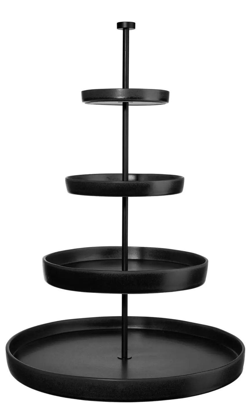 ASA Etagere grande schwarz matt D. 41/ 28/ 20/ 14,5 cm, H. 61 cm