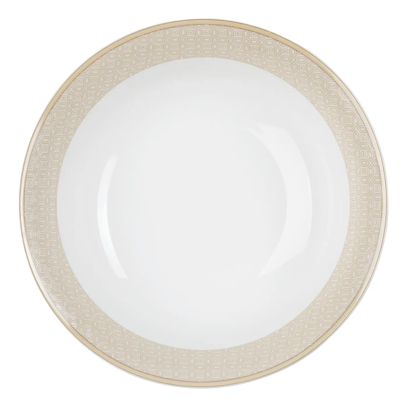 Ritzenhoff & Breker Servierschale Geo weiß mit Muster 23cm 