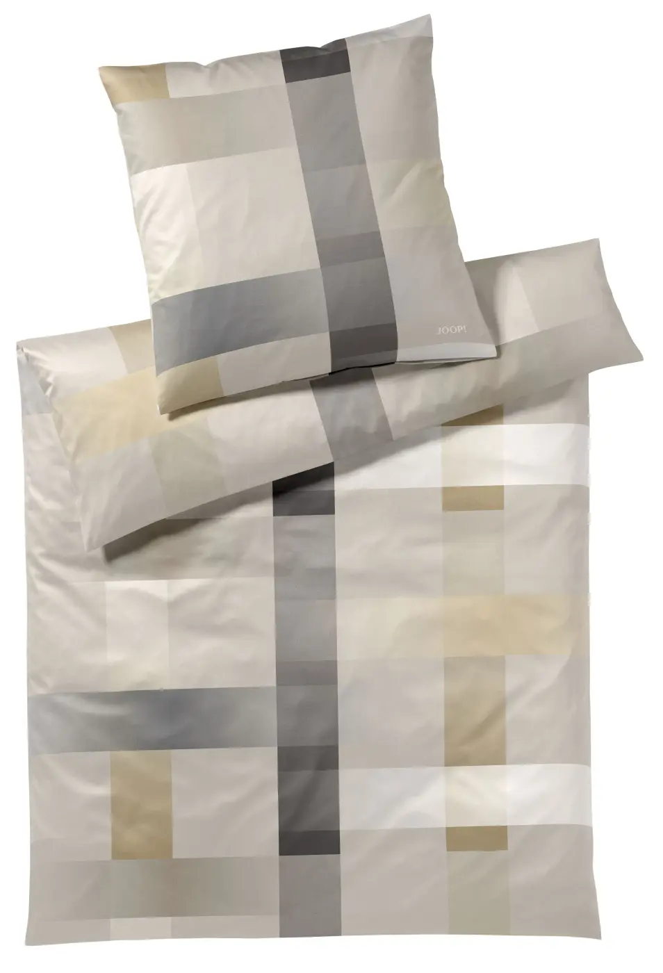 Joop! Comfort-Satin Bettwäsche Serie Woven kariert sand 135 x 200 cm