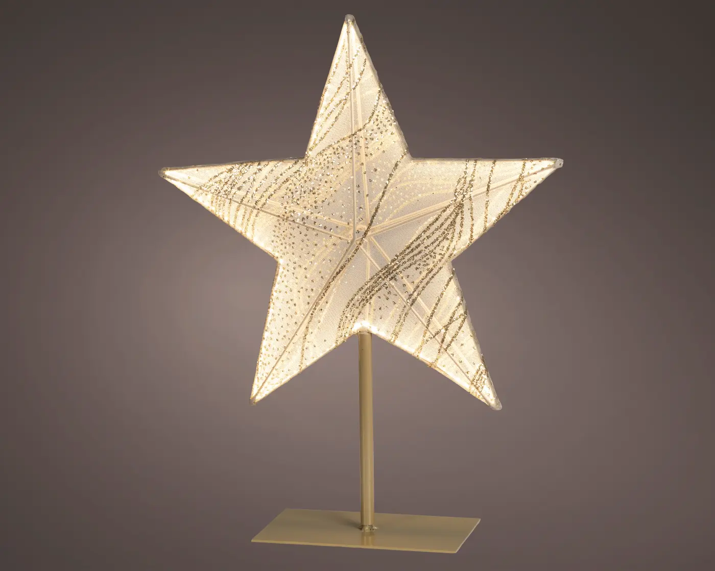 Gilde Handwerk LED-Dekostern Eclipse gold 50 cm