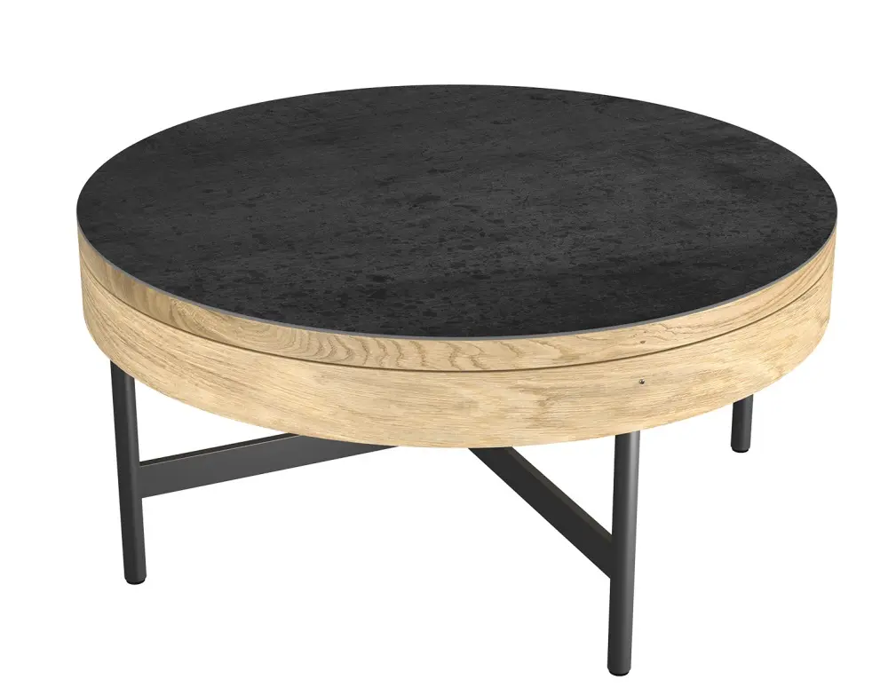 Interliving  Couchtisch Serie IL 6216 Titan/eichefurnier ca. 85 cm