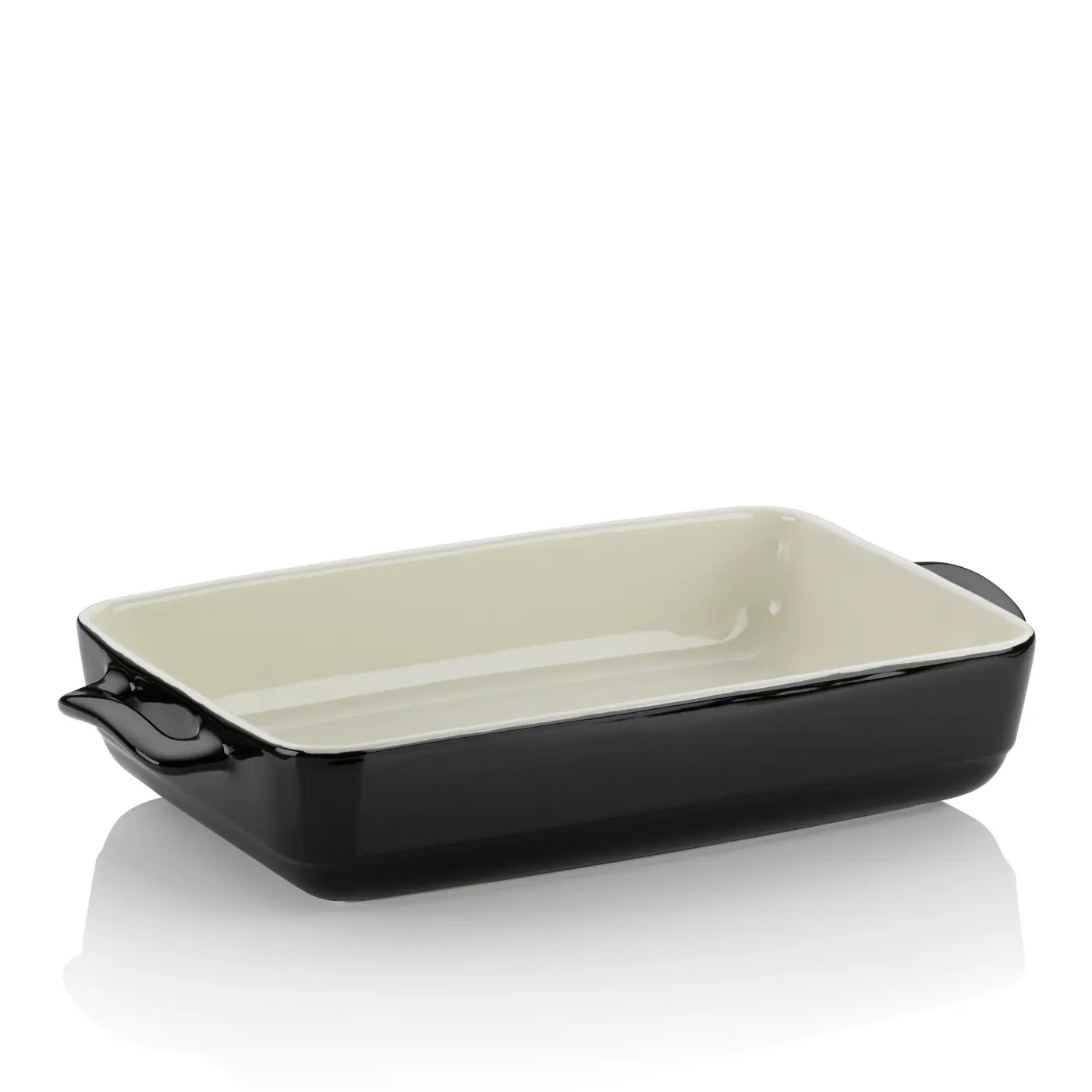 Kela Servier- und Auflaufform Malin schwarz/beige