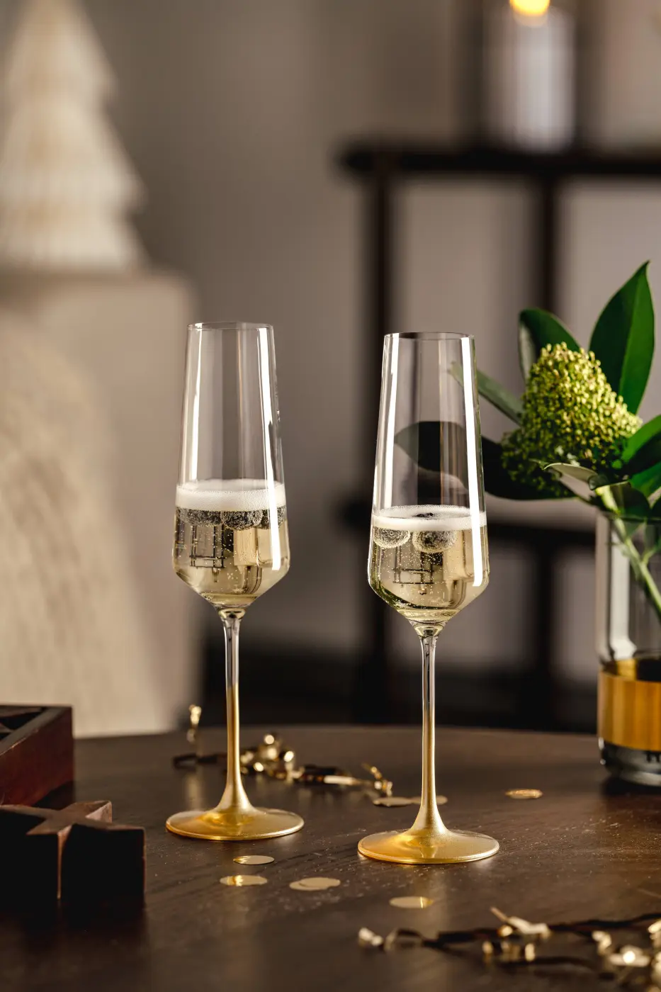 Leonardo Sektglas PUCCINI Kristallglas gold 26,8 cm 220 ml