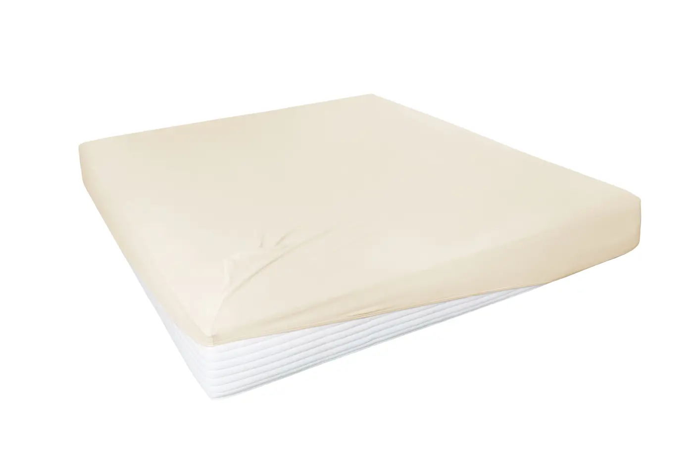 Hahn Elastan-Feinjersey-Spannbetttuch unifarben Ecru 100x200cm