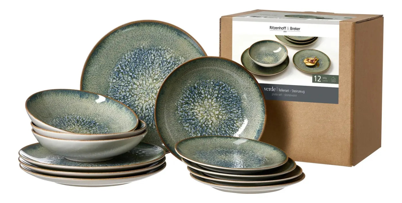 Ritzenhoff & Breker Tellerset 12-tlg. Verde Grün