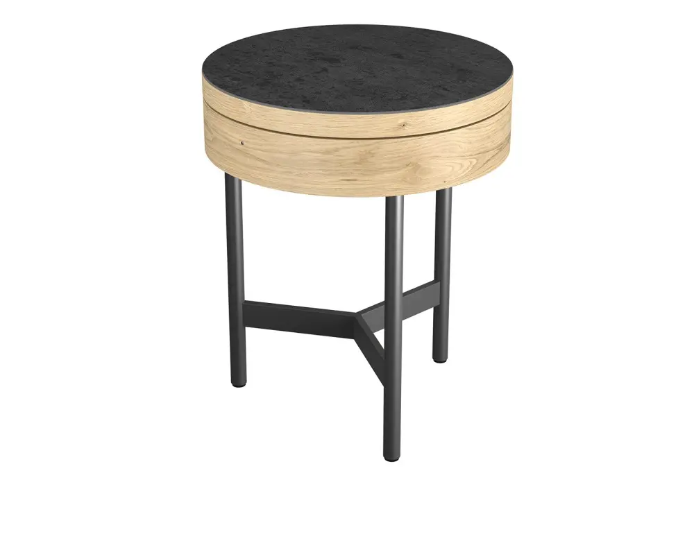 Interliving  Couchtisch Serie IL 6216 Titan/eichefurnier ca. 44 cm