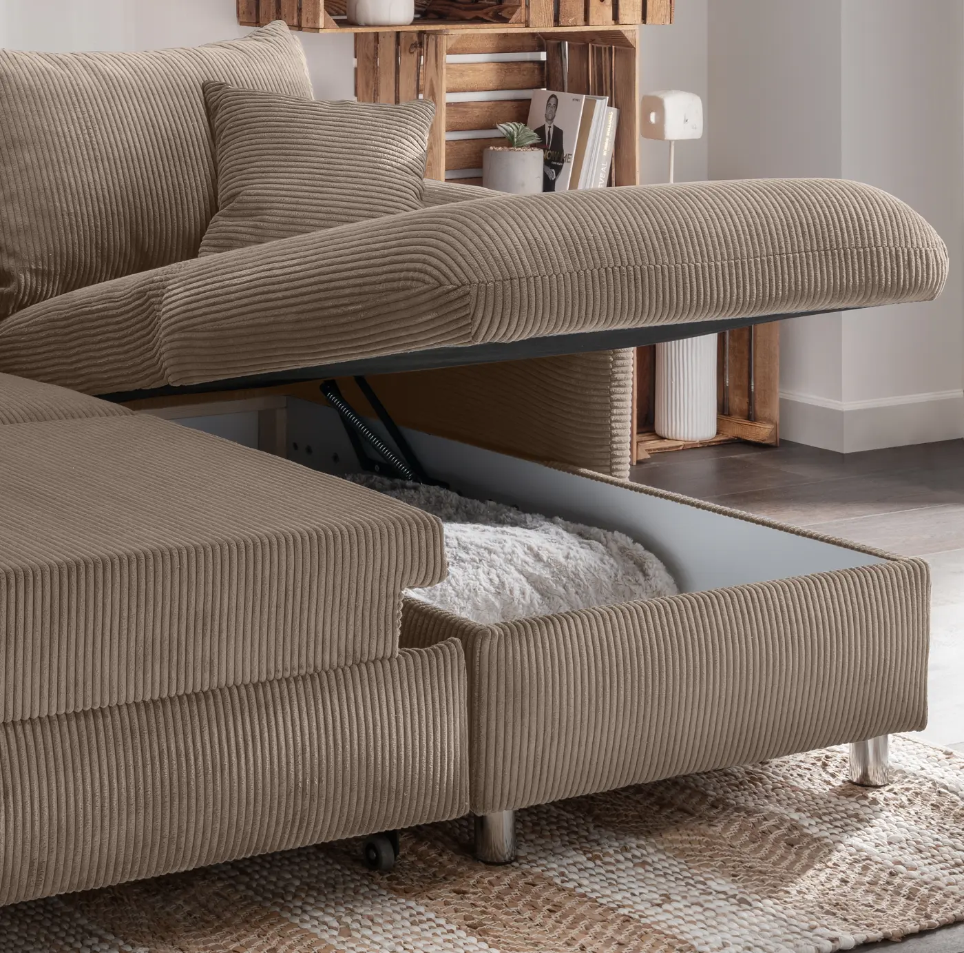 Benformato Funktionsecke Vino graubraun ca. 217 x 145 cm