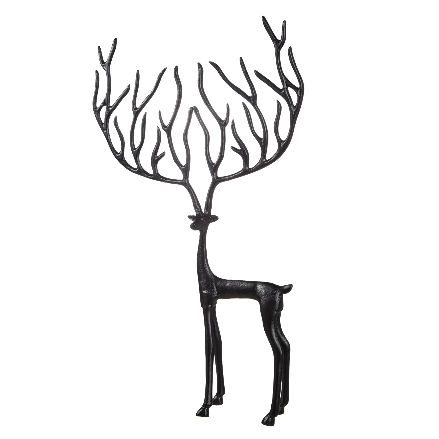 Gilde  Rentier "Deer " Aluminiun schwarz L:6cm B:31cm H:45cm