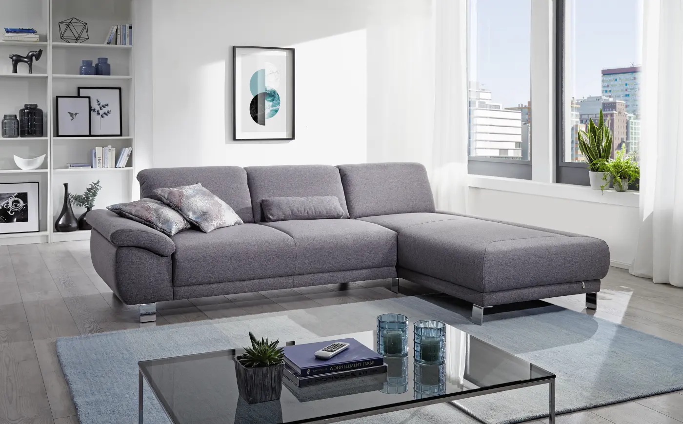 Dietsch Wohnlandschaft 754 - Tiamo grau ca. 275 x 205 cm(Dietsch Wohnlandschaft 754 - Tiamo grau ca. )