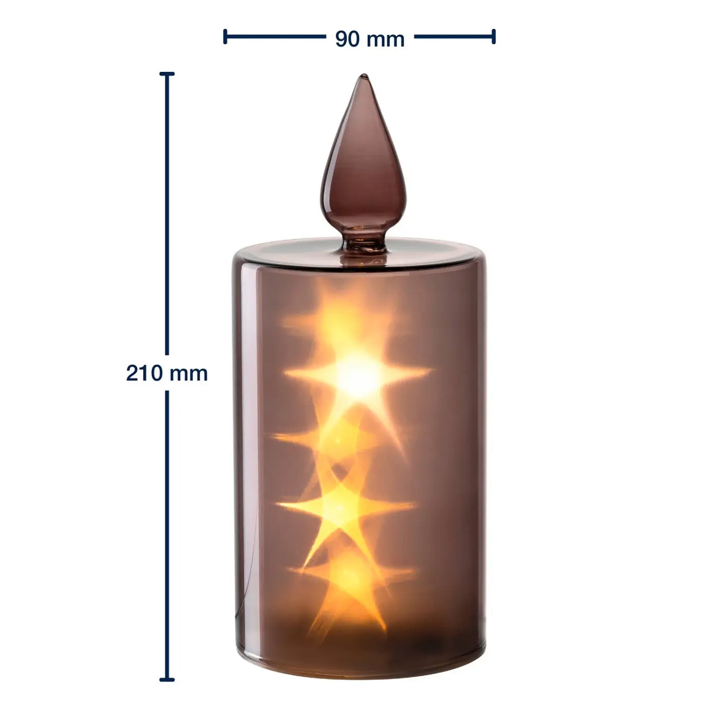 Leonardo LED-Lampe SILENZIO grau 23,5 cm