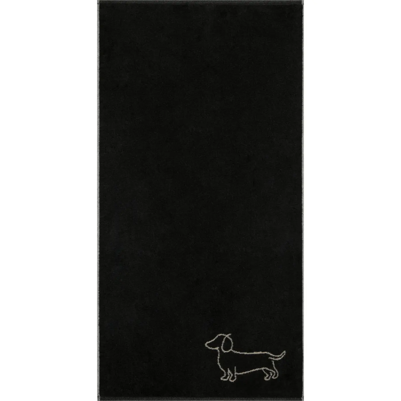 Cawoe Duschtuch We love Dog schwarz/beige 80/150 cm