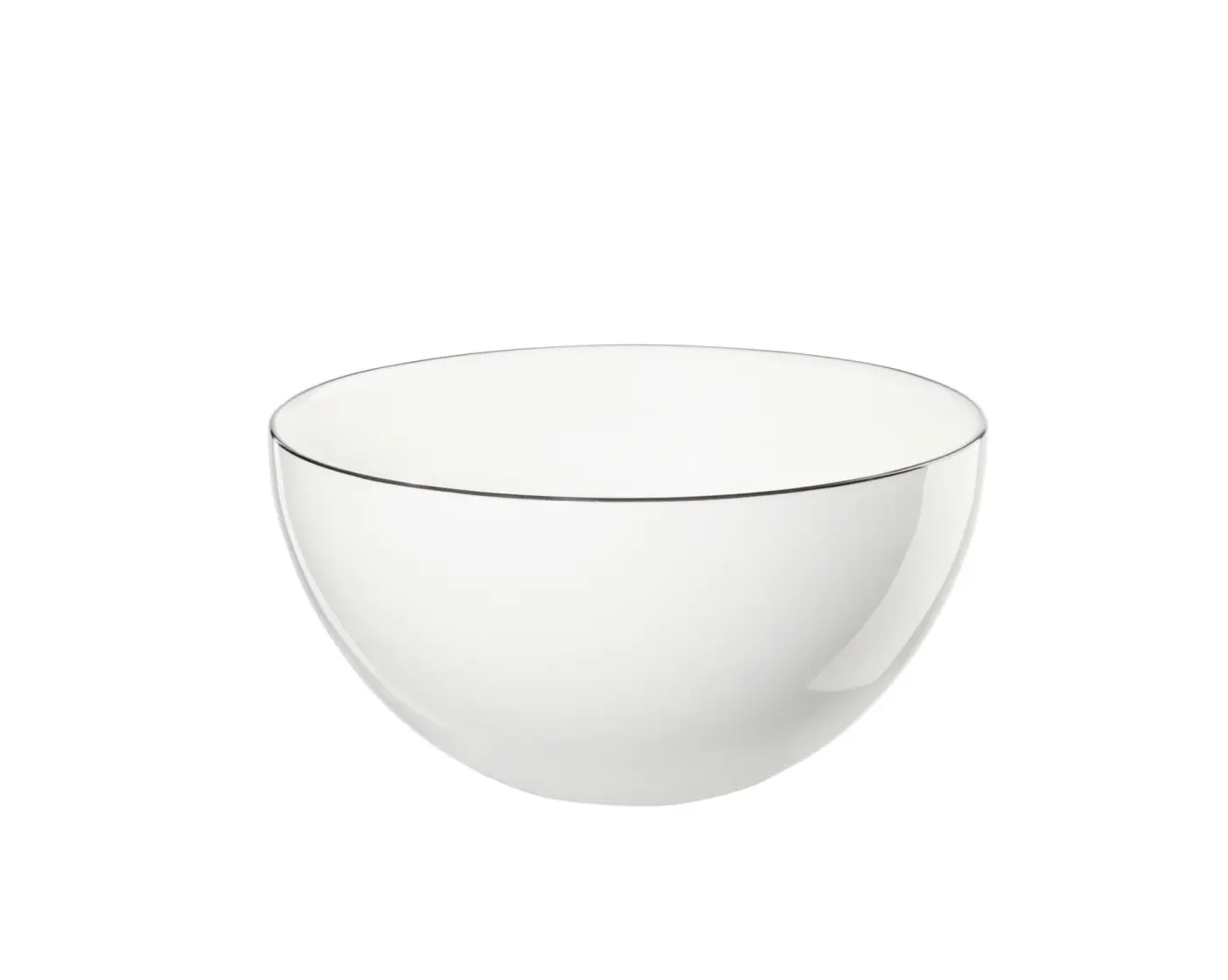 ASA Schüssel ligne noire weiß glänzend D. 15 cm, H. 7,5 cm, 0,5 l.