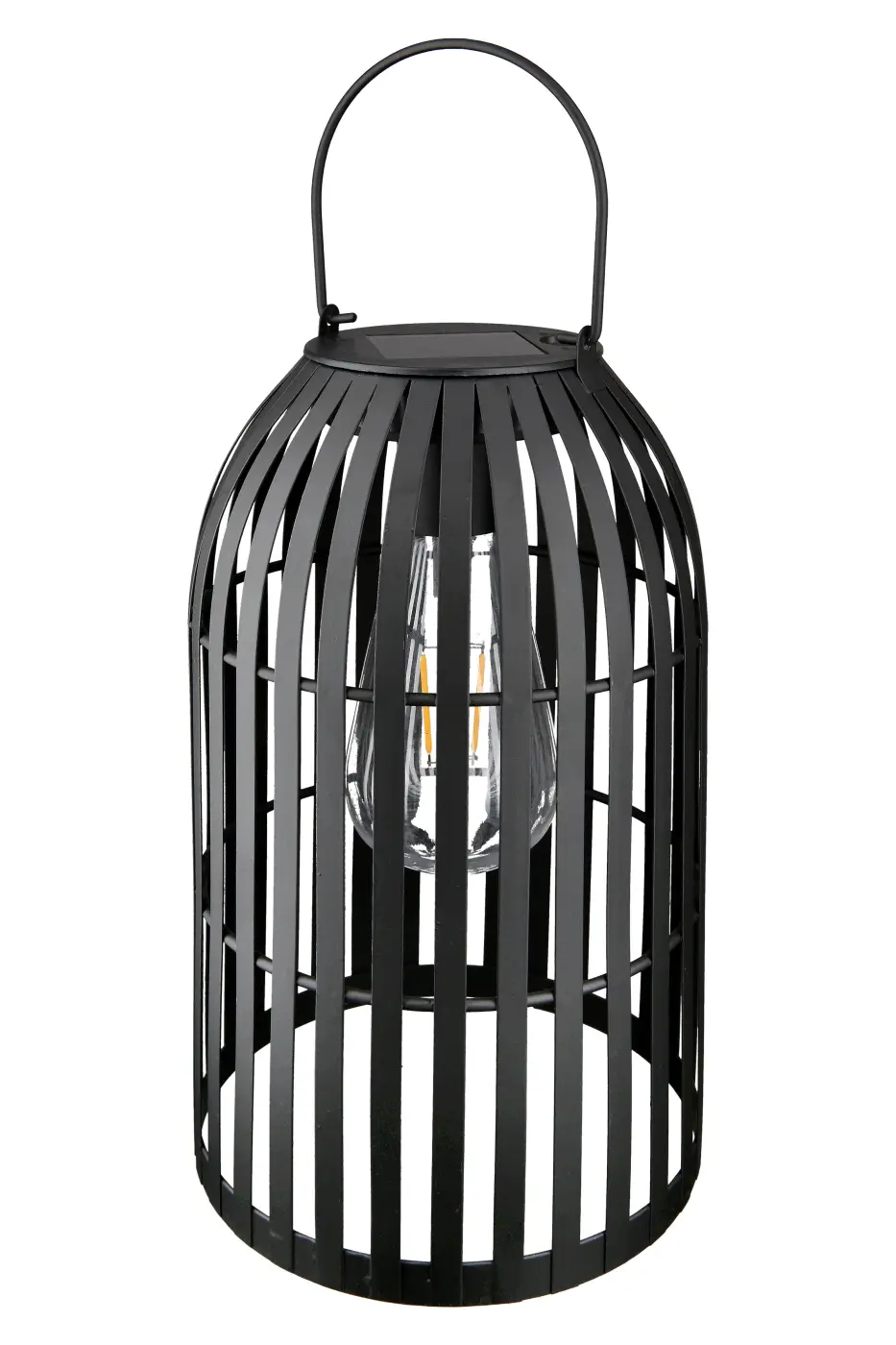 Gilde Solar Windlicht "Cappa" Metall schwarz