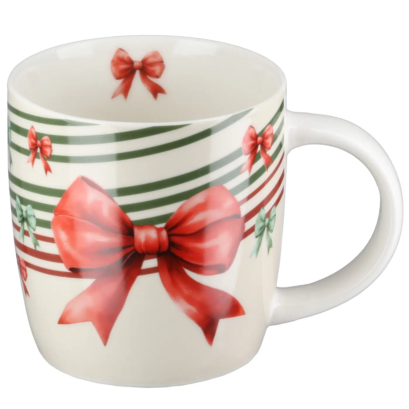 Gilde Tasse / Becher Schleife weiß L 8.5 x B 12 x H 9 cm