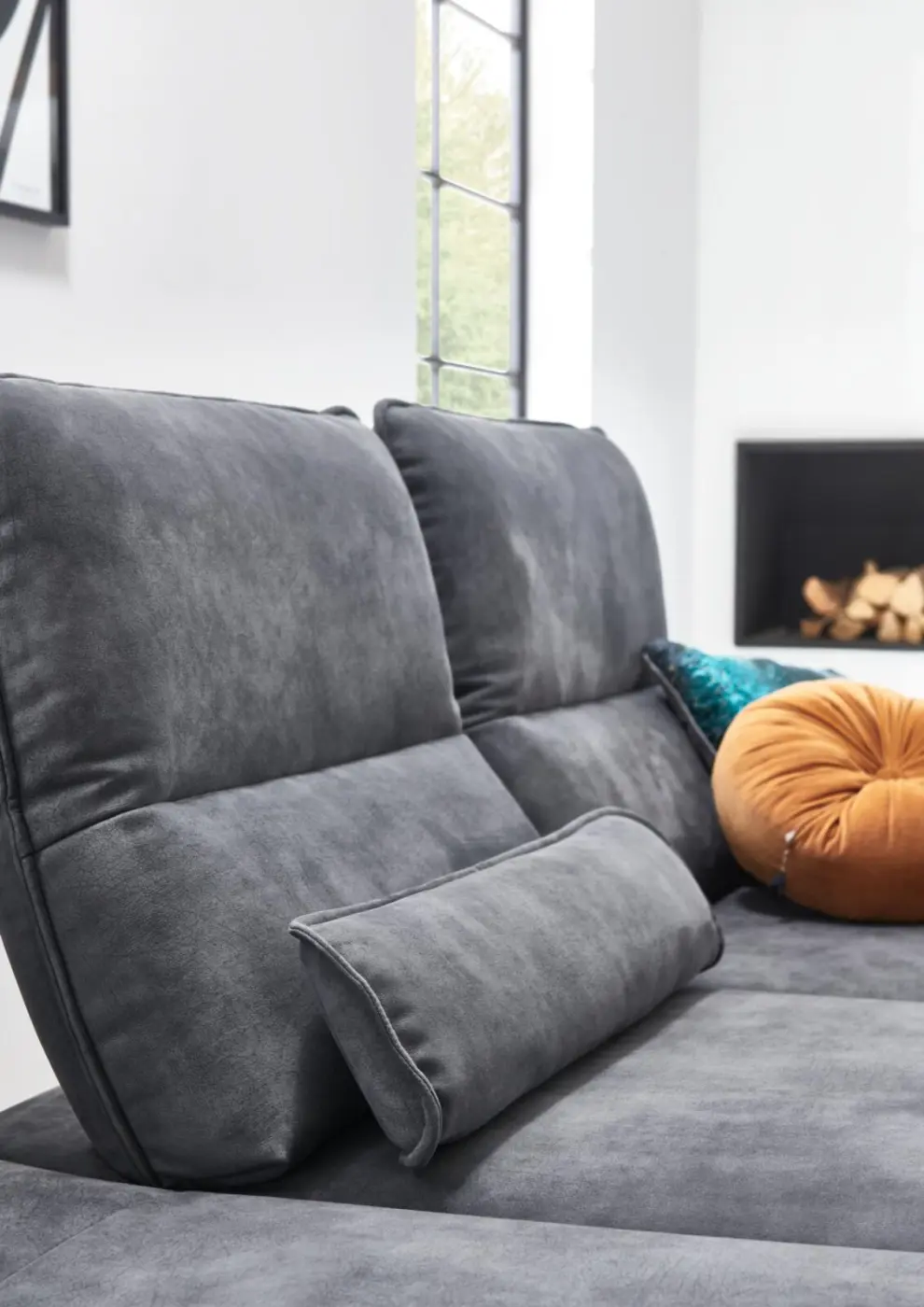 Willi Schillig  Wohnlandschaft 16777 - broadway anthrazit ca. 291 x 164 cm