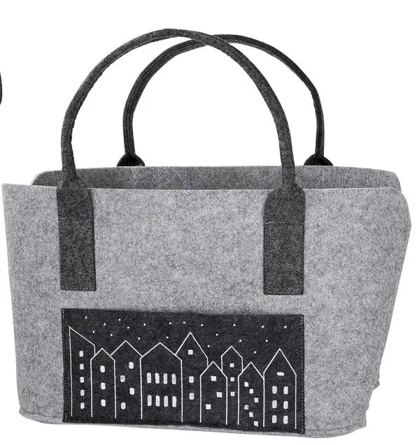 Gilde  Tasche Häuserreihe hellgrau