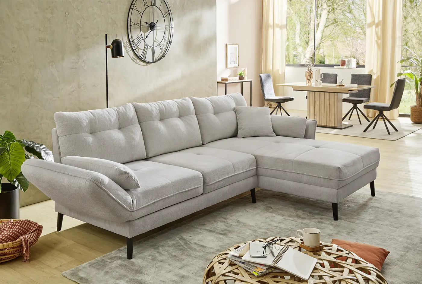 JOB  Wohnlandschaft Vario Top Chenille grau 