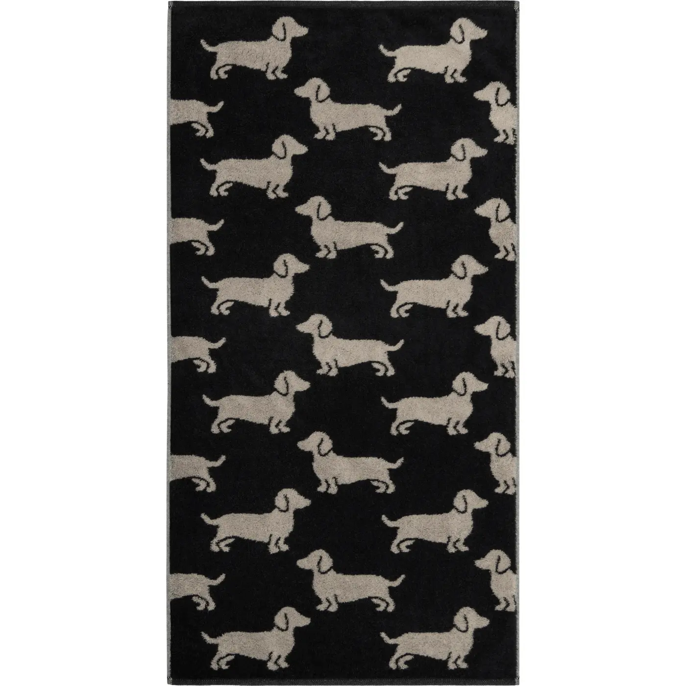 Cawoe Handtuch We love Dog schwarz/natur 50/100 cm