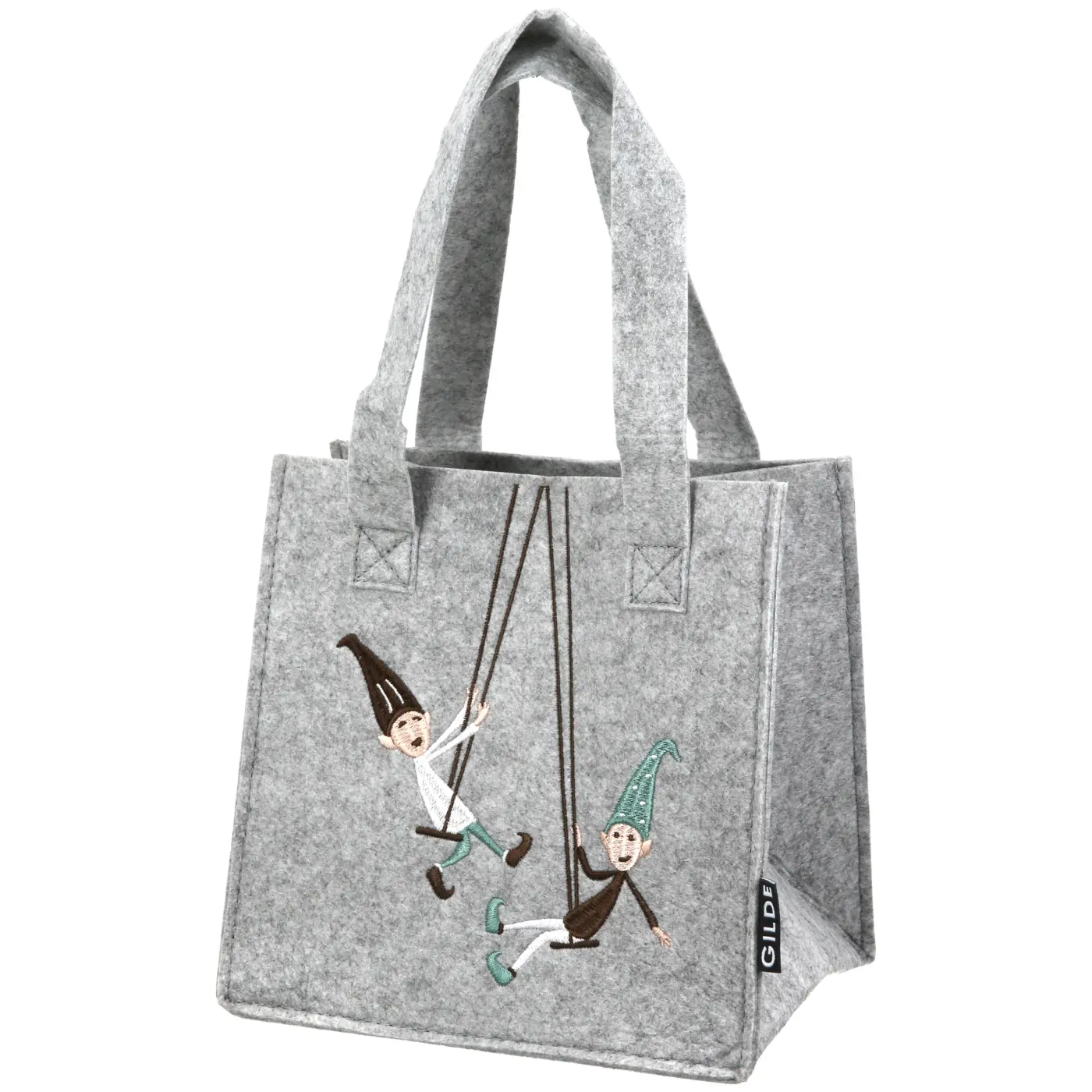 Gilde Geschenktasche Nils hellgrau L 15 x B 20 x H 20 cm