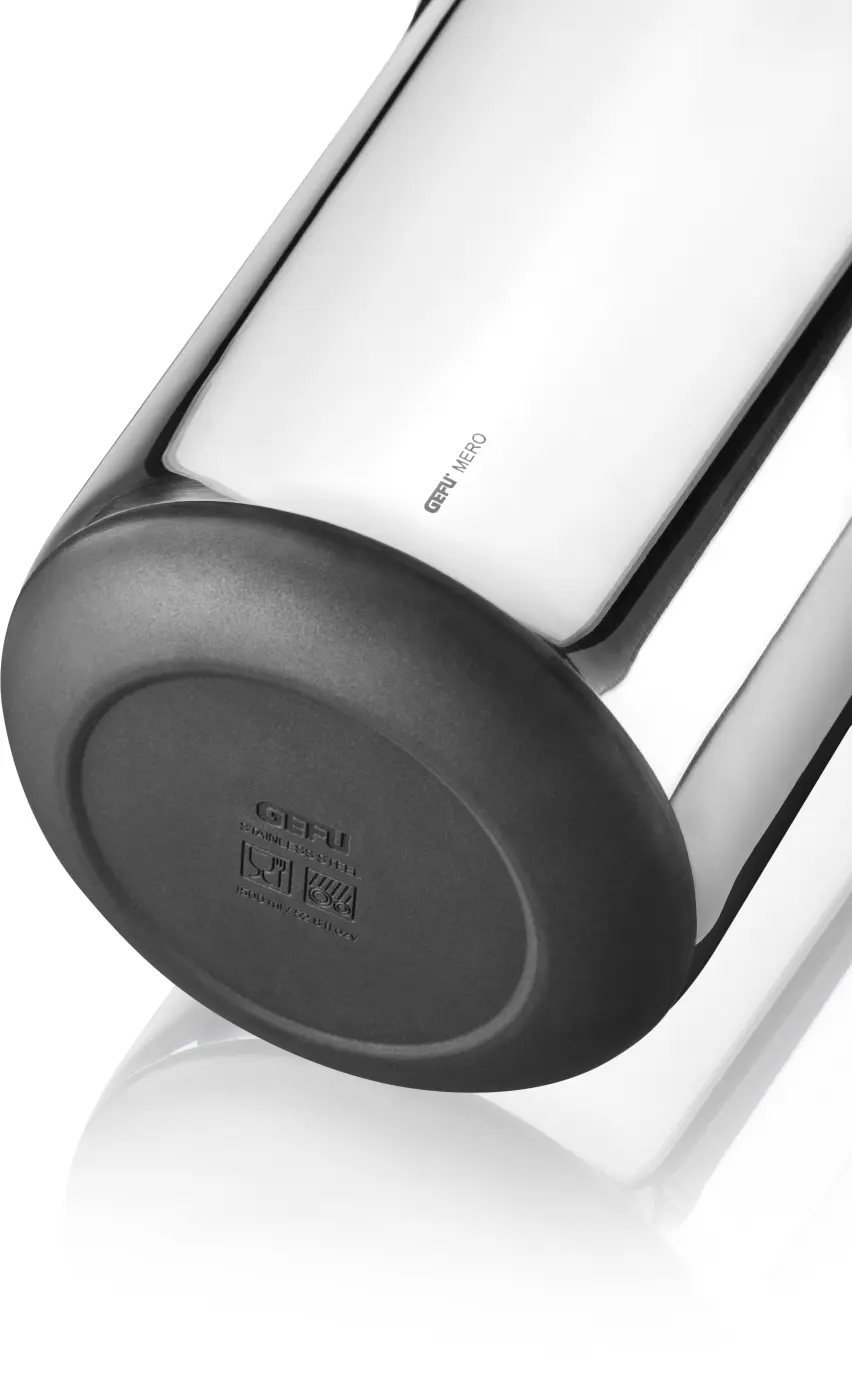 GEFU Rührschüssel MERO  1.500 ml schwarz/silber hochwertiger Edelstahl|Silikon|