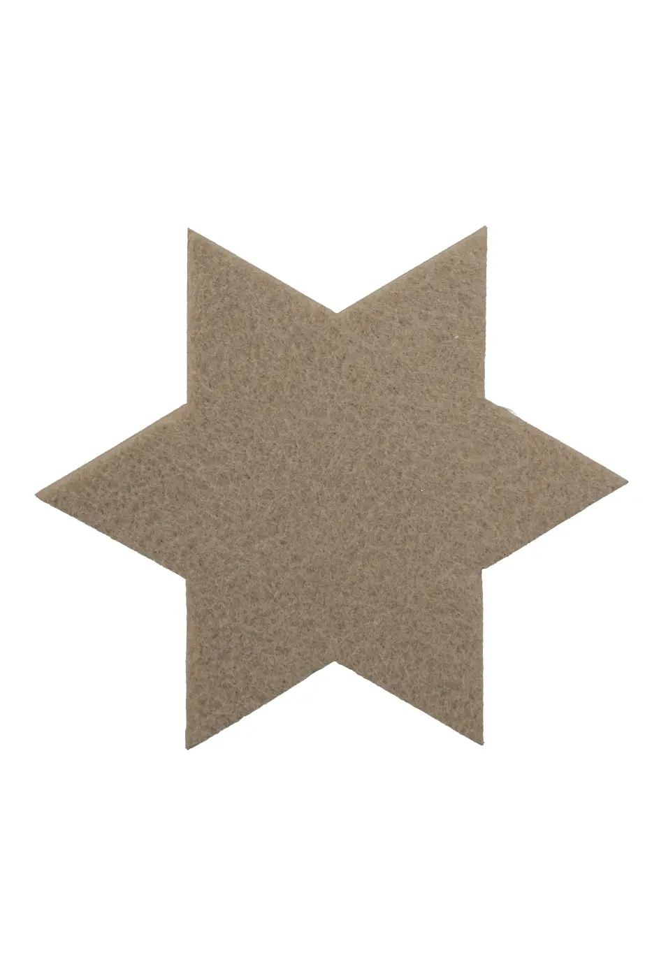 Gilde 6tlg. Set Untersetzer "Stern" Filz beige
