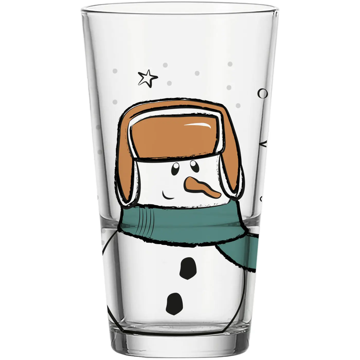 Leonardo Longdrinkbecher Schneemann SILENZIO Kalk-Natron Glas mehrfarbig