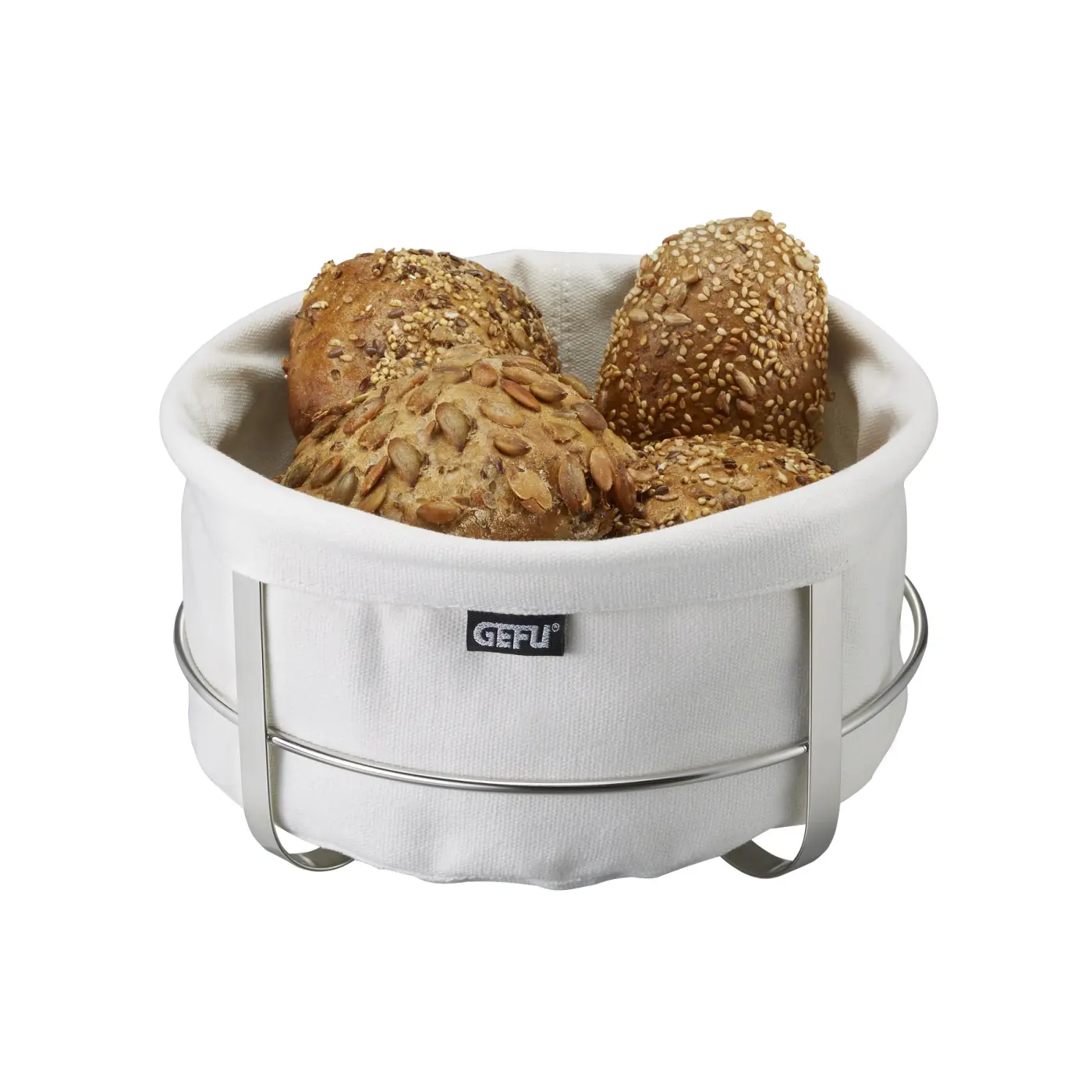 Gefu Brotkorb BRUNCH Silber, weiß