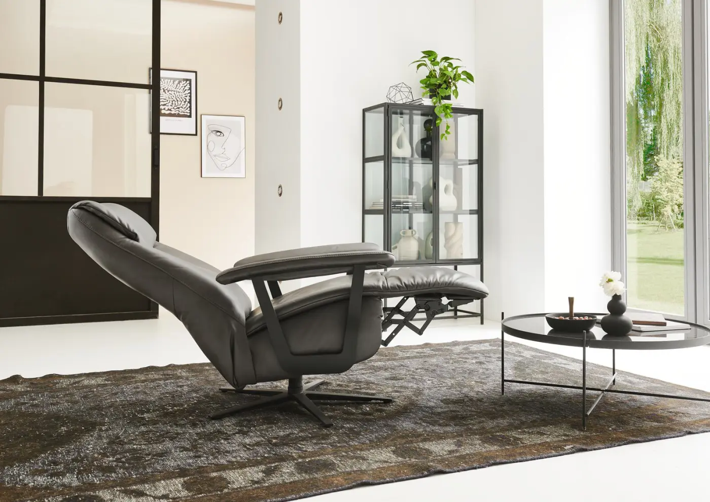 Himolla  Easy Swing 7387 Q2 grau 3 Motoren/HerzWaage