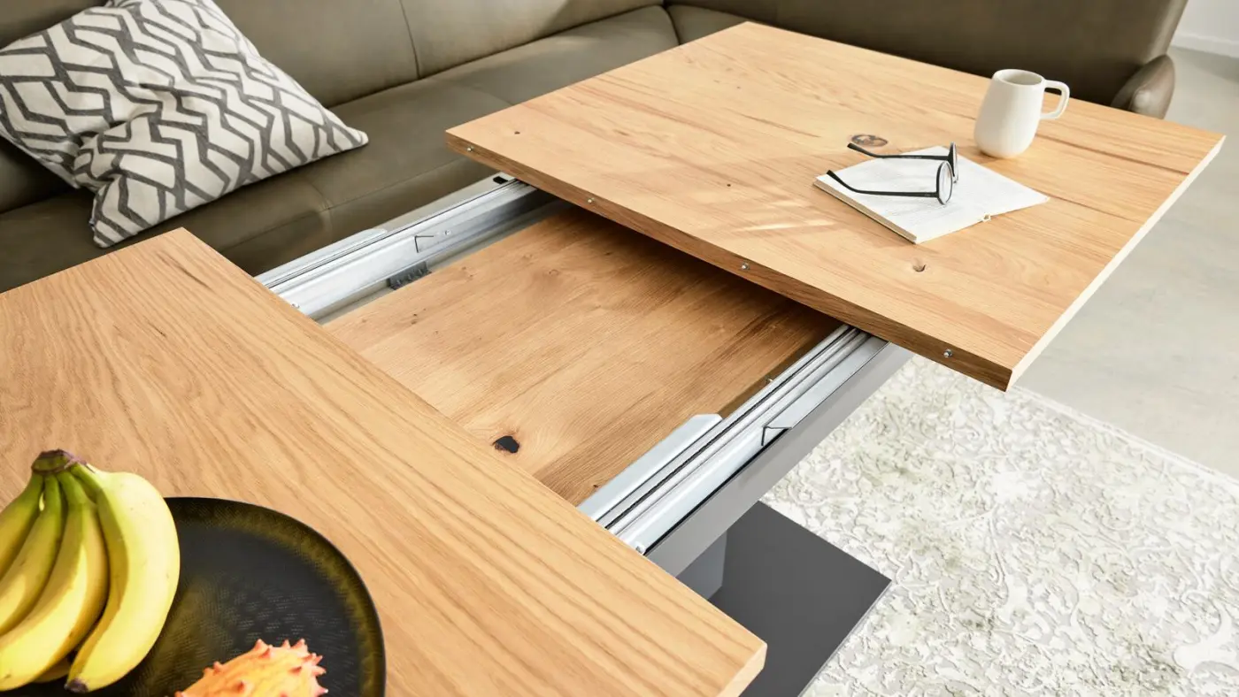Interliving  Auszugsstisch  Serie 2108 schiefer/Casa Eiche 160/205 x 75 x 90 cm 