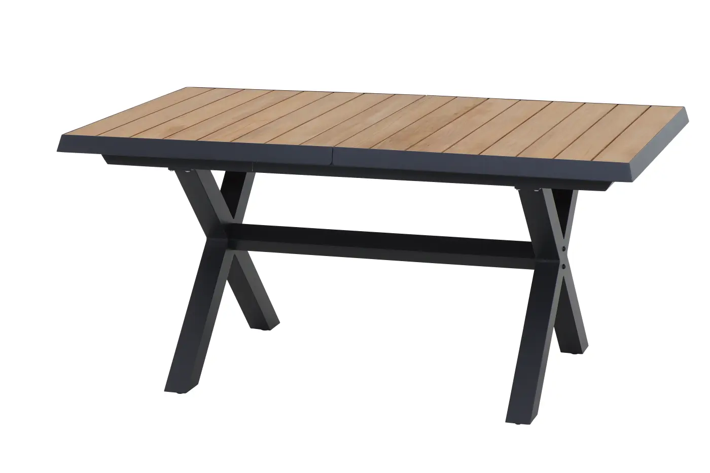 Siena Garden Ausziehtisch Sincro S Teak/anthrazit  ca. 160/200 x 90 x 77 cm