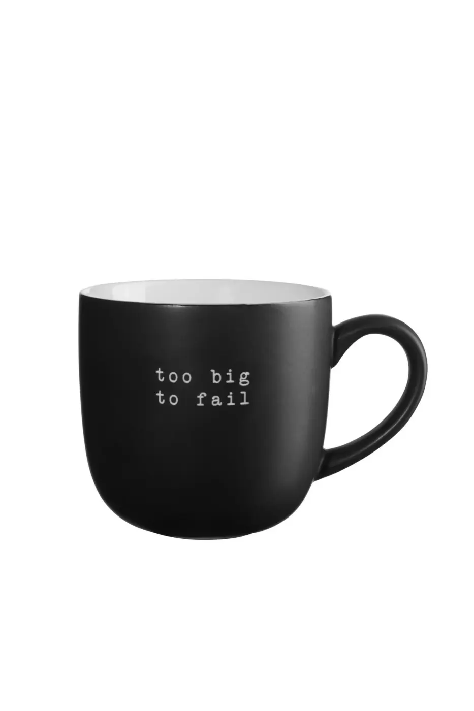 ASA Henkelbecher too big to fail hey! schwarz matt 0,6  l