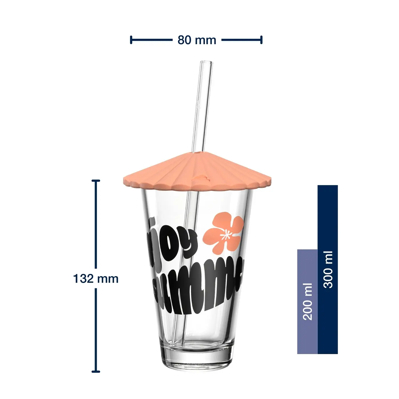 Leonardo Set Getränke SOLE Materialmix apricot 21 cm 200 ml
